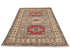 4x6 Gray Kuba Afghan Hand Knotted Wool Area Rug